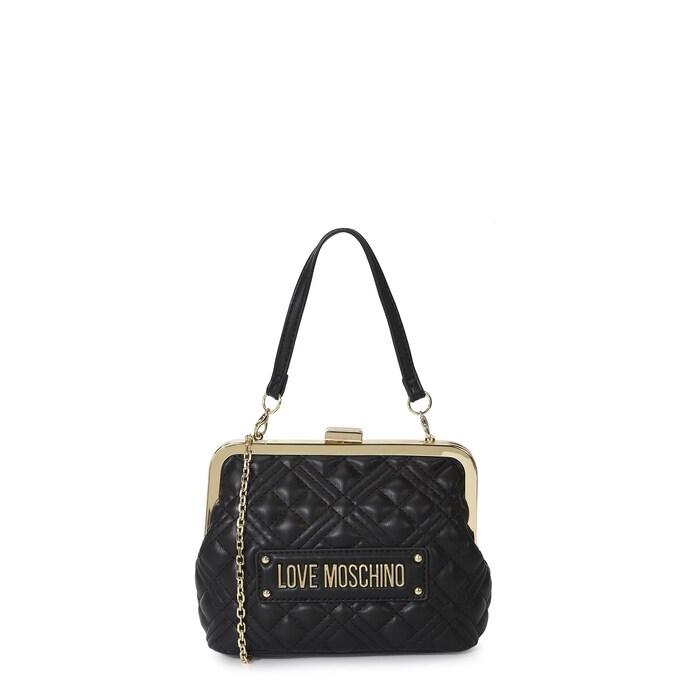 women black quilted pu satchel clutch