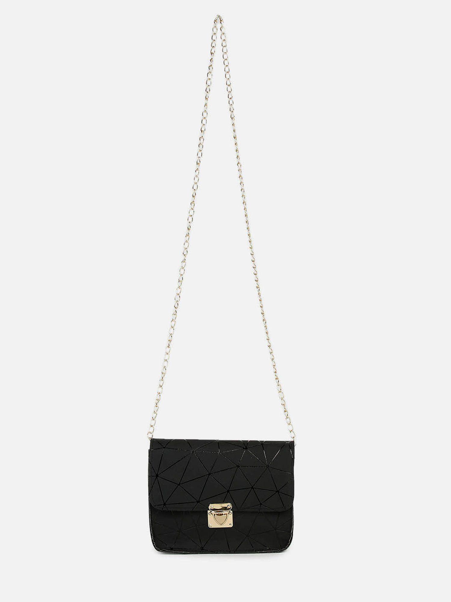 women black quilted sling bag