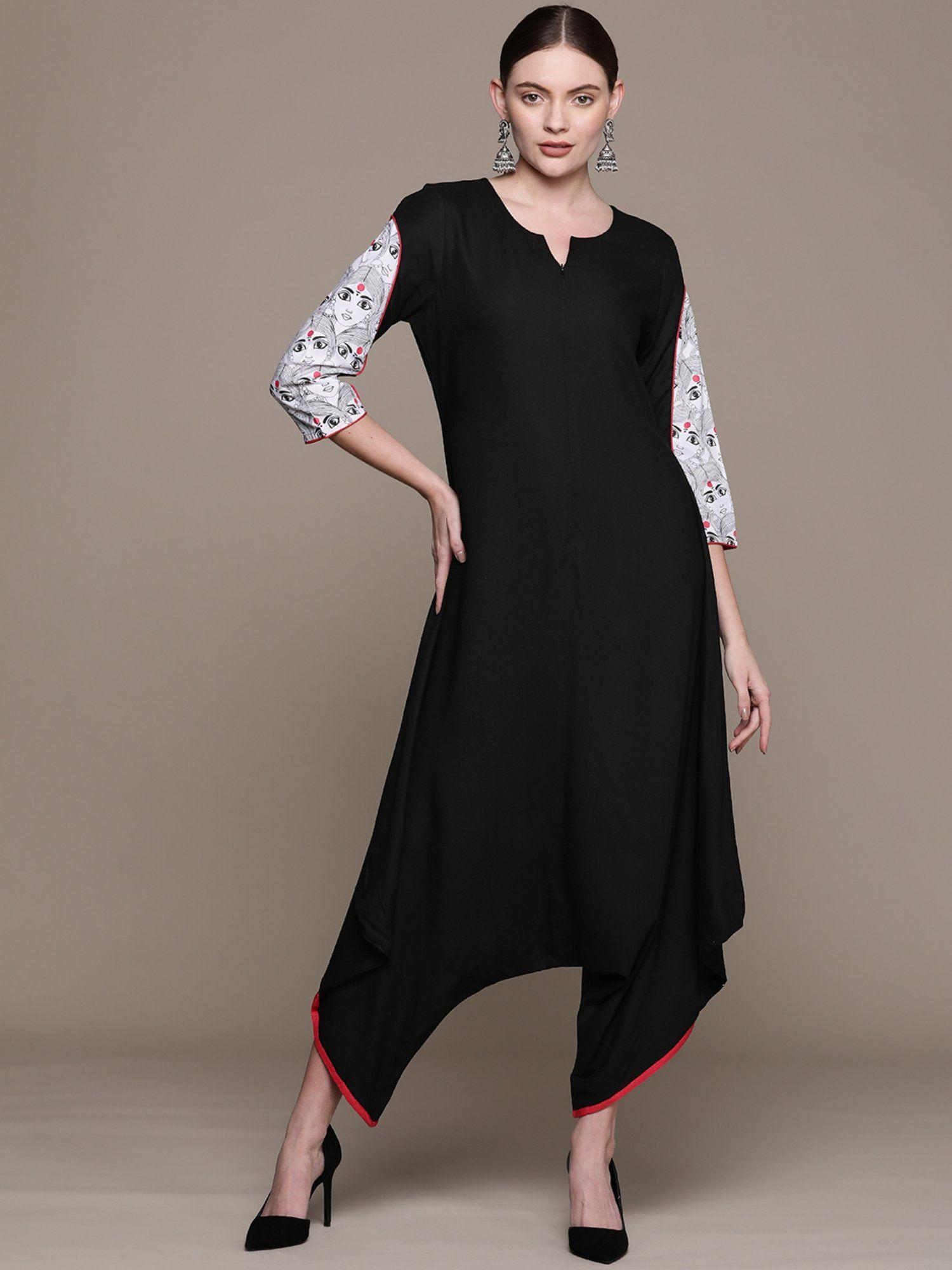 women black rayon basic jumpsuit