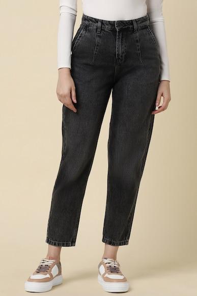 women black regular fit dark wash jeans