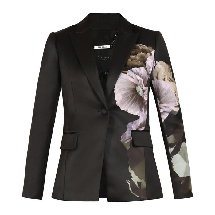 women black single-breasted slim-fit blazer