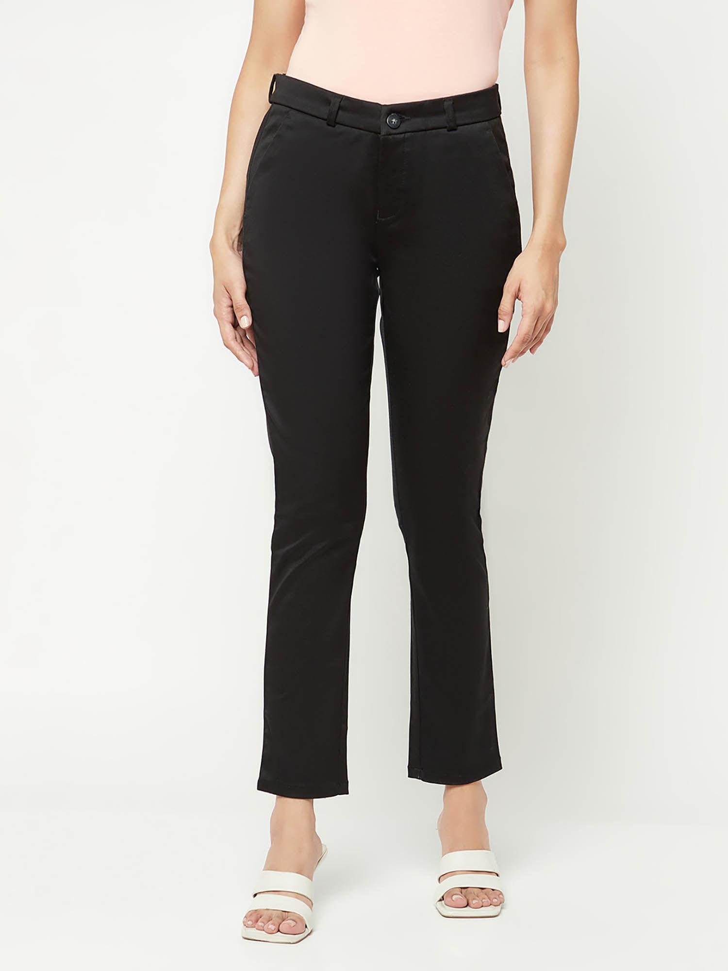 women black slim trousers