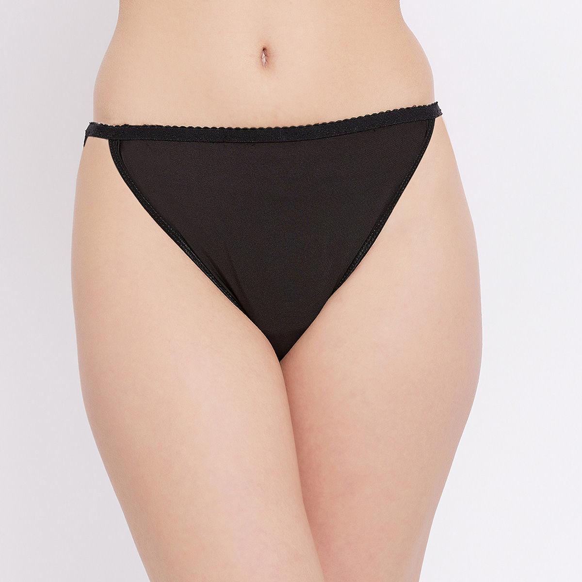 women black solid hipster brief