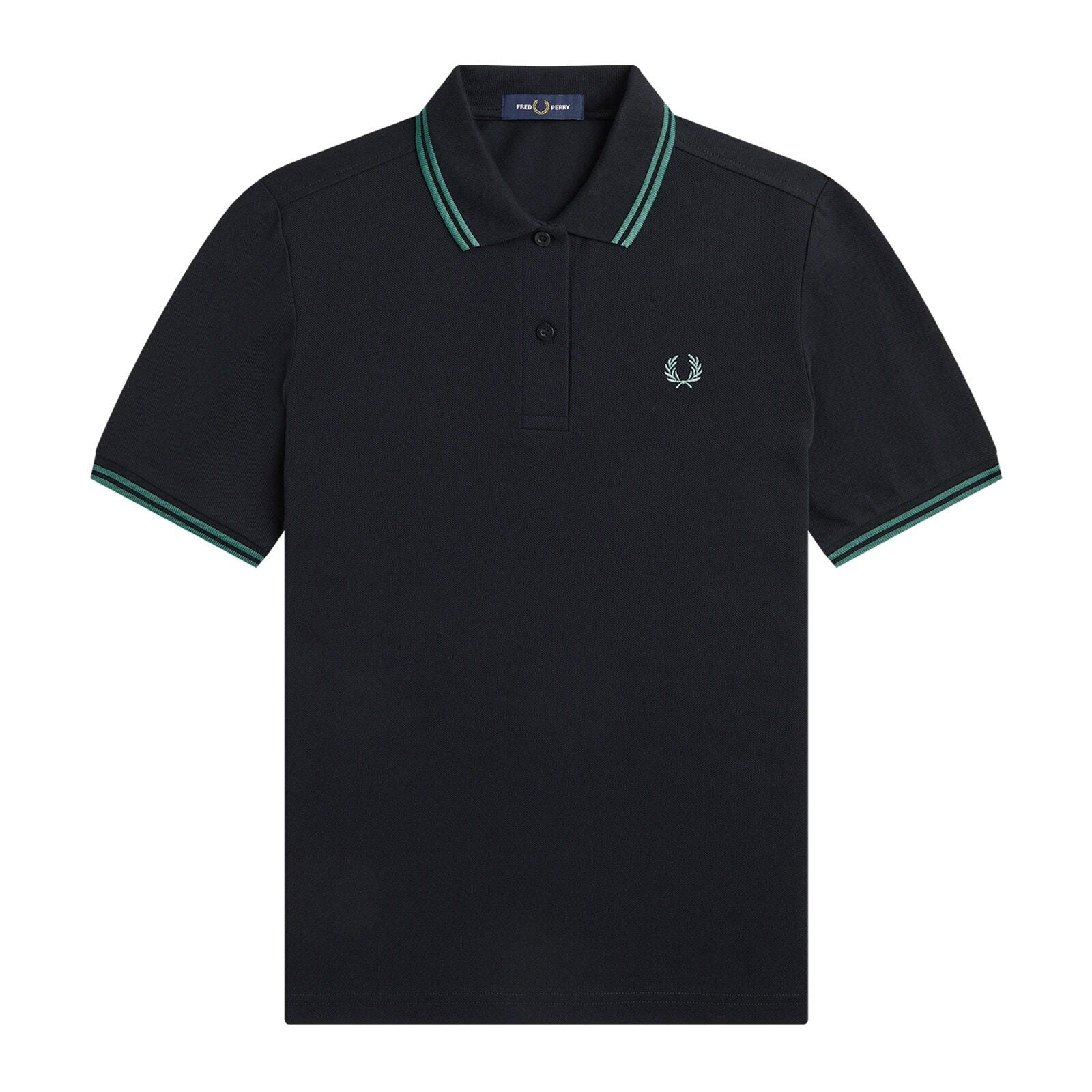 women black solid twin-tipped polo