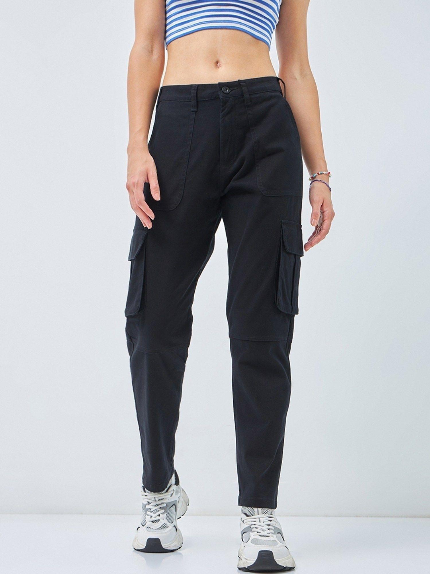 women black straight cargo pant