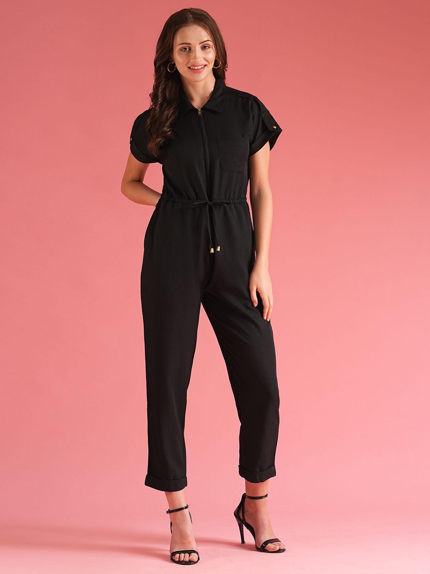 women black streetwear fashion boiler jumpsuit