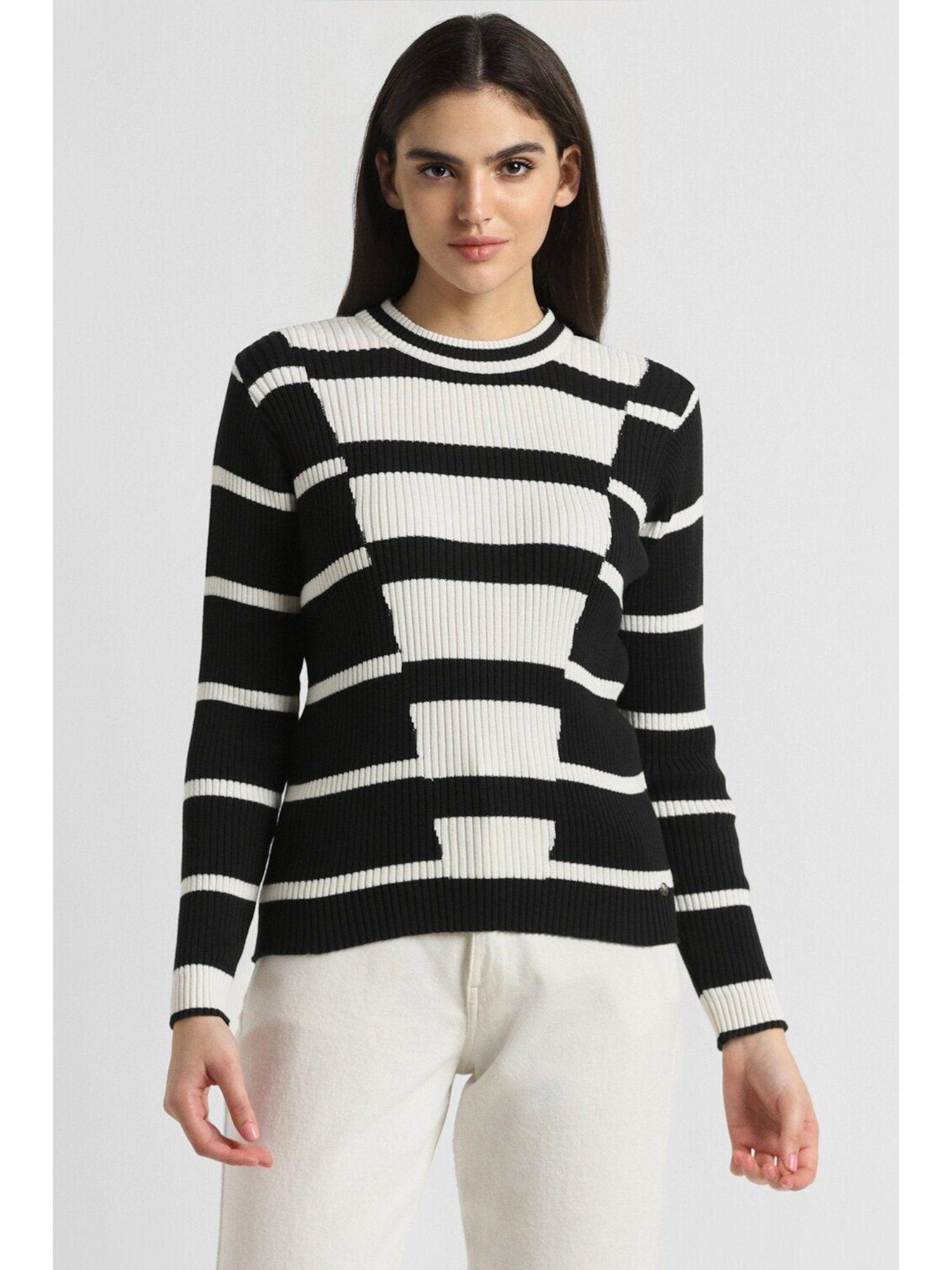 women black stripe casual top