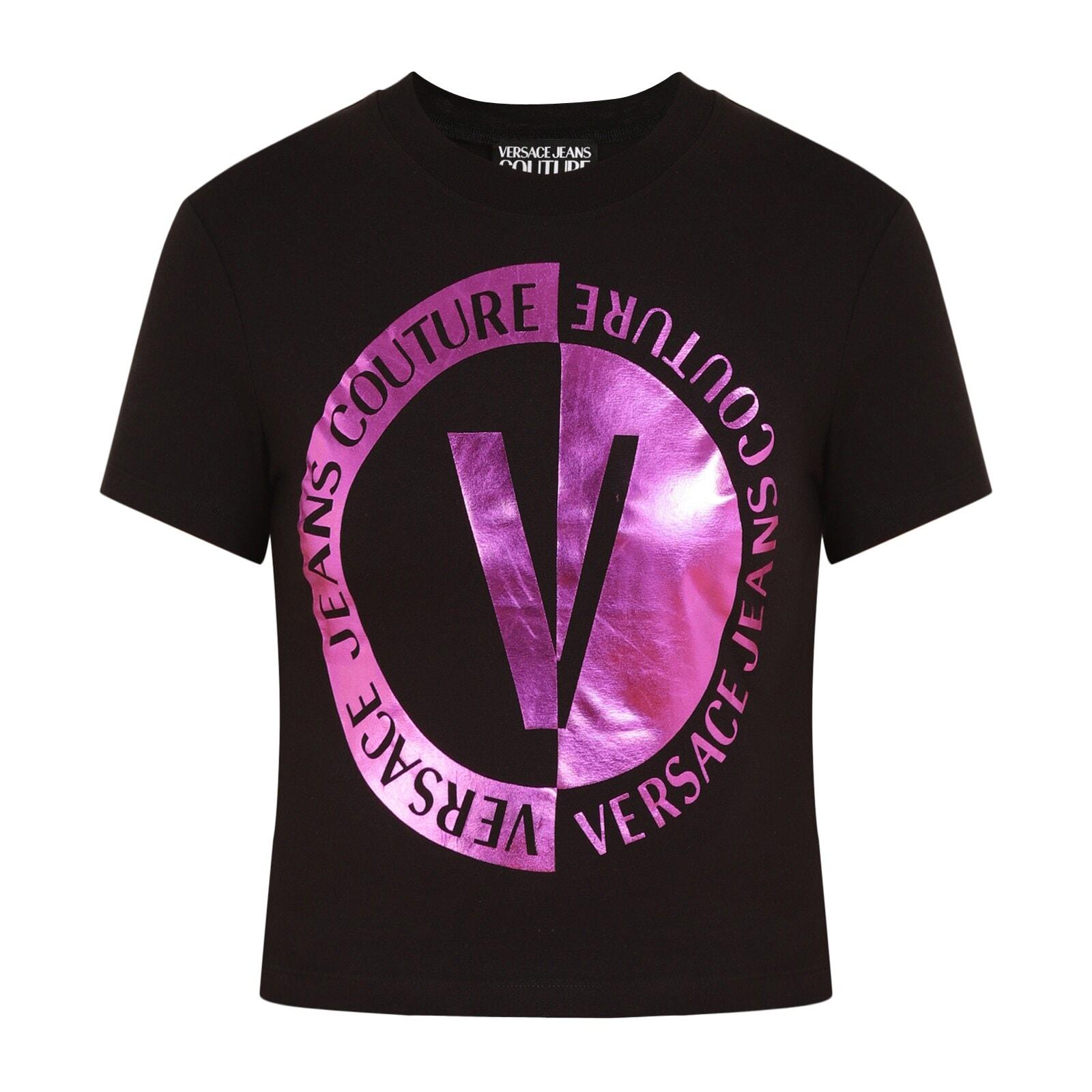 women black v-emblem crop t-shirt