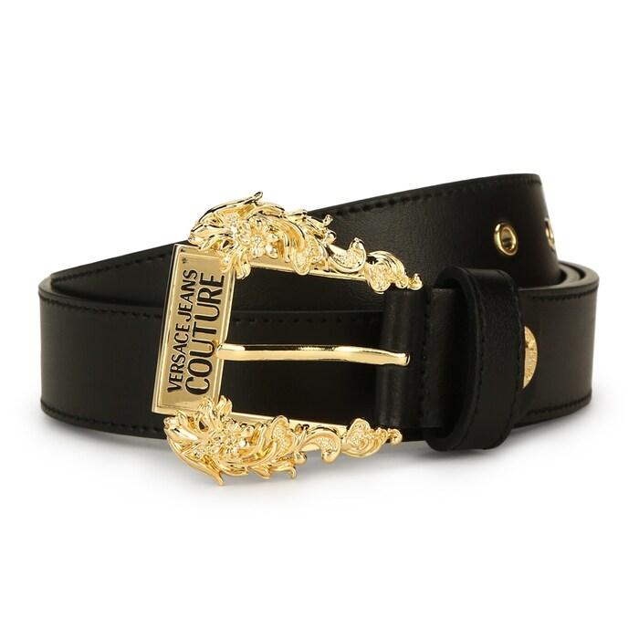 women black vjc buckle leather belt