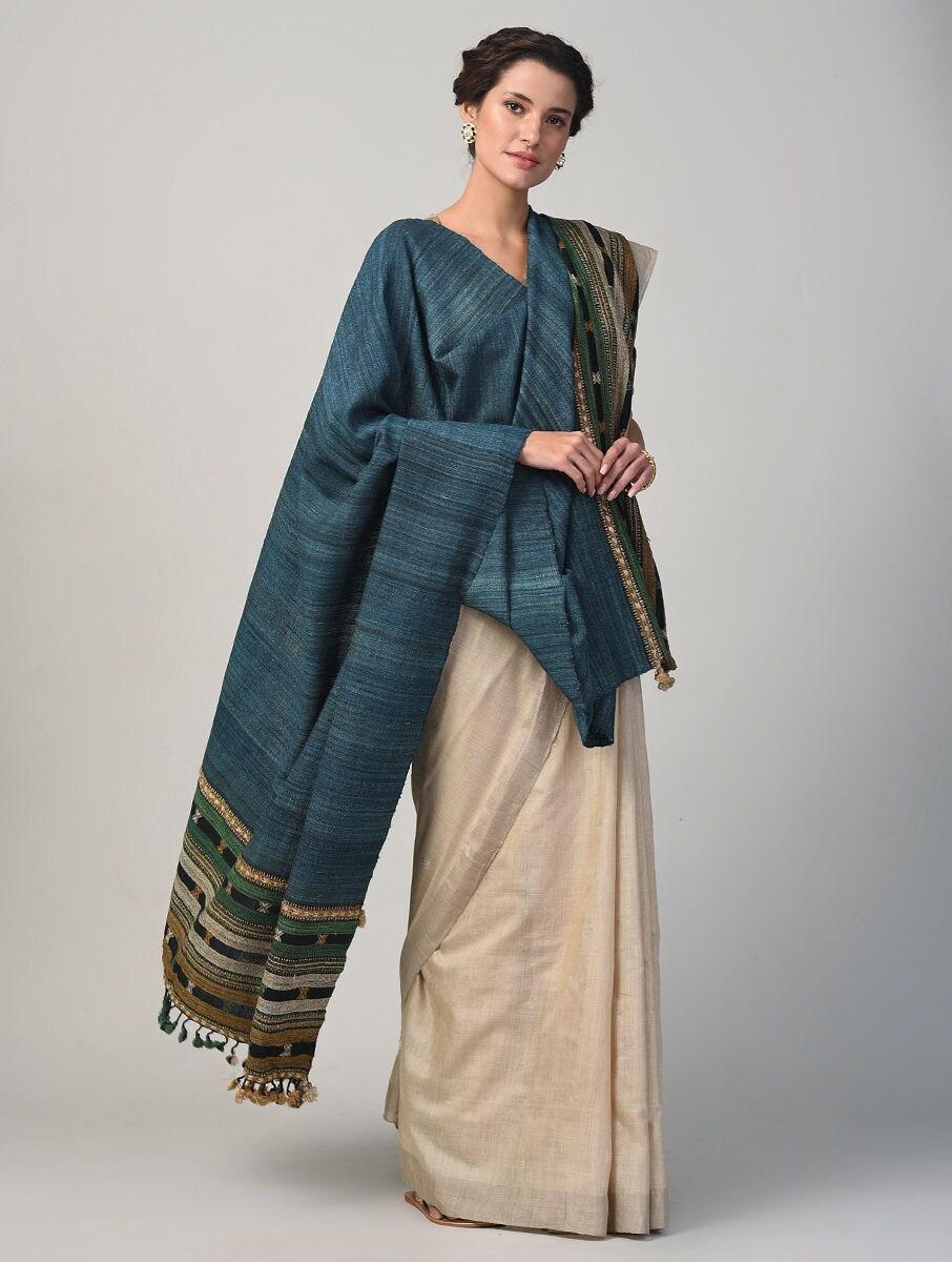 women black wool bhujodi shawls