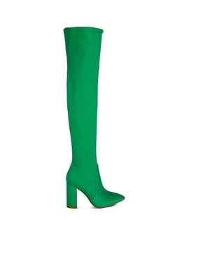 women block heeled knee-length boots