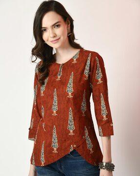 women block print tunic