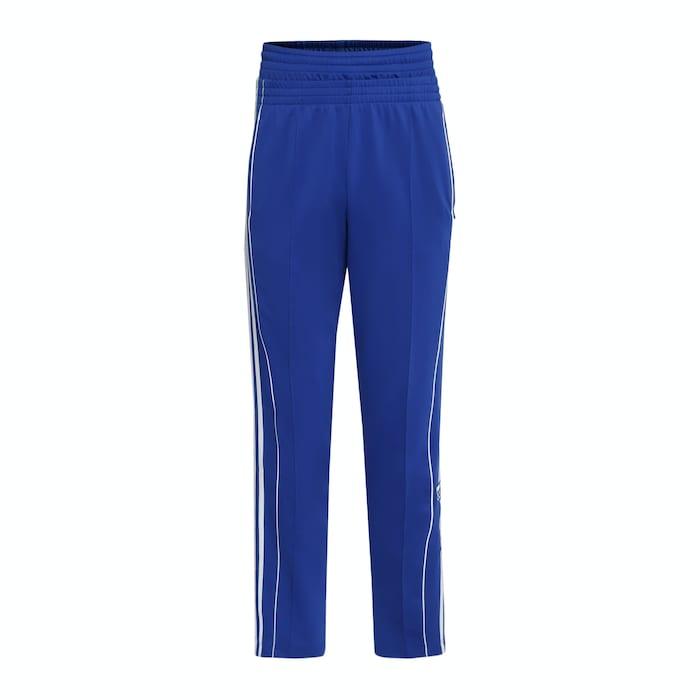 women blue 3 side stripes track pants