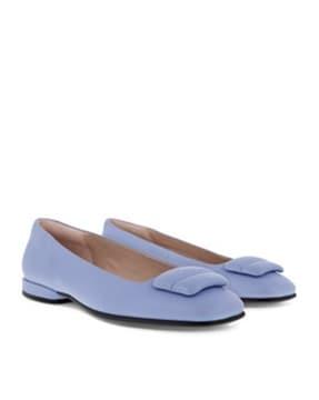 women blue anine squared ballerinas