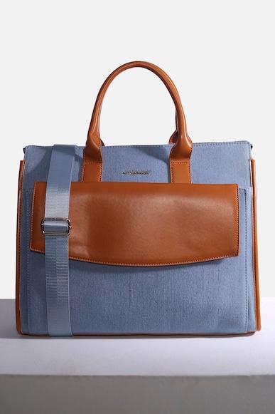 women blue casual handbag