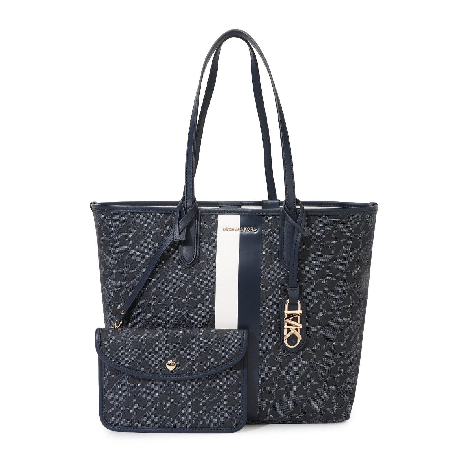 women-blue-empire-signature-logo-tote-bag-with-flap-pouch