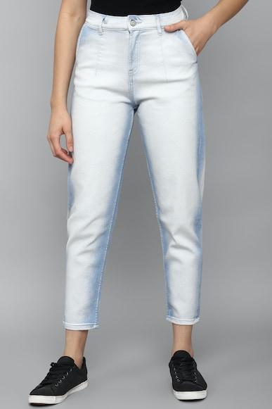 women blue regular fit light wash jeans