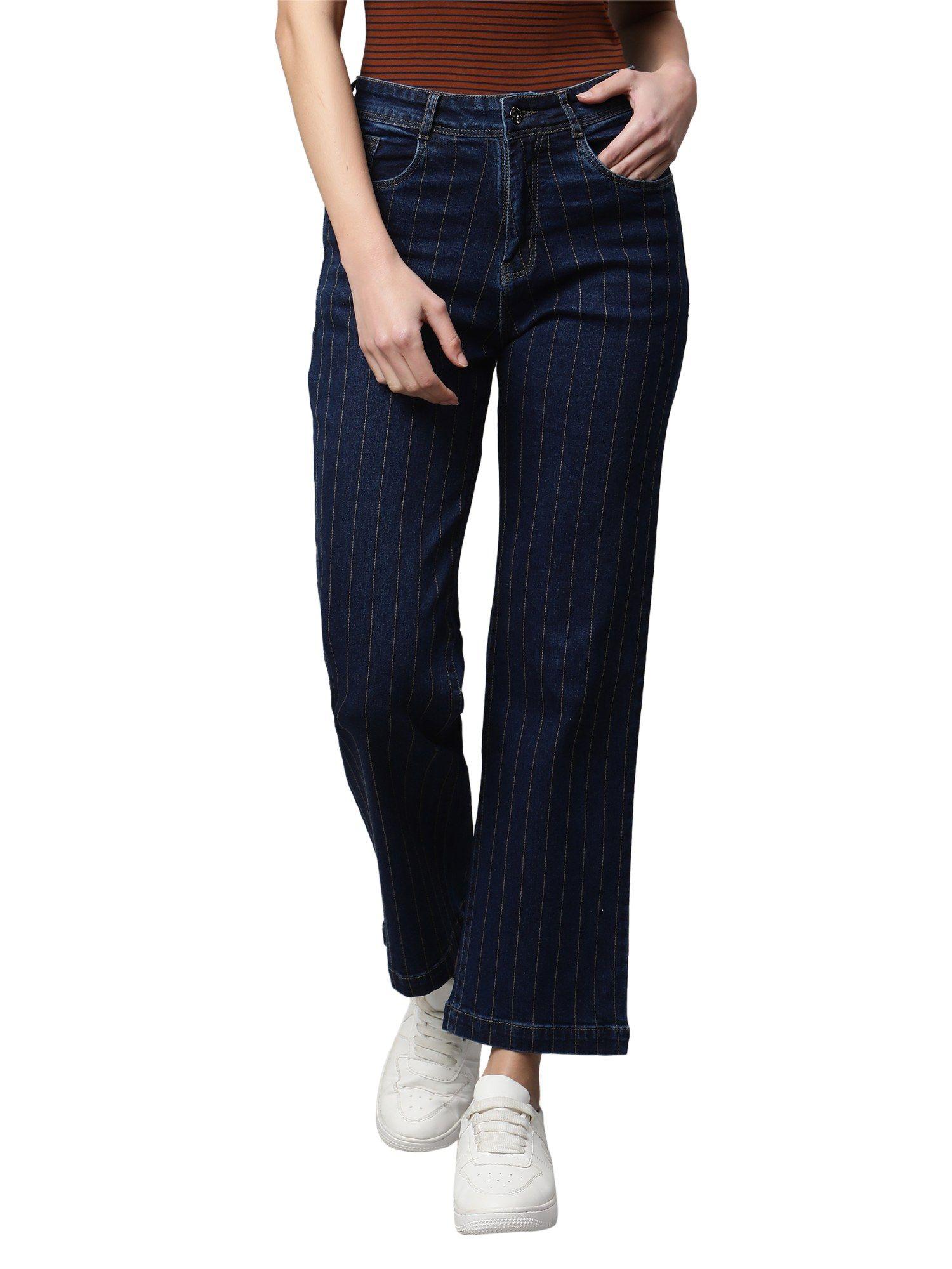 women blue solid mid rise jeans