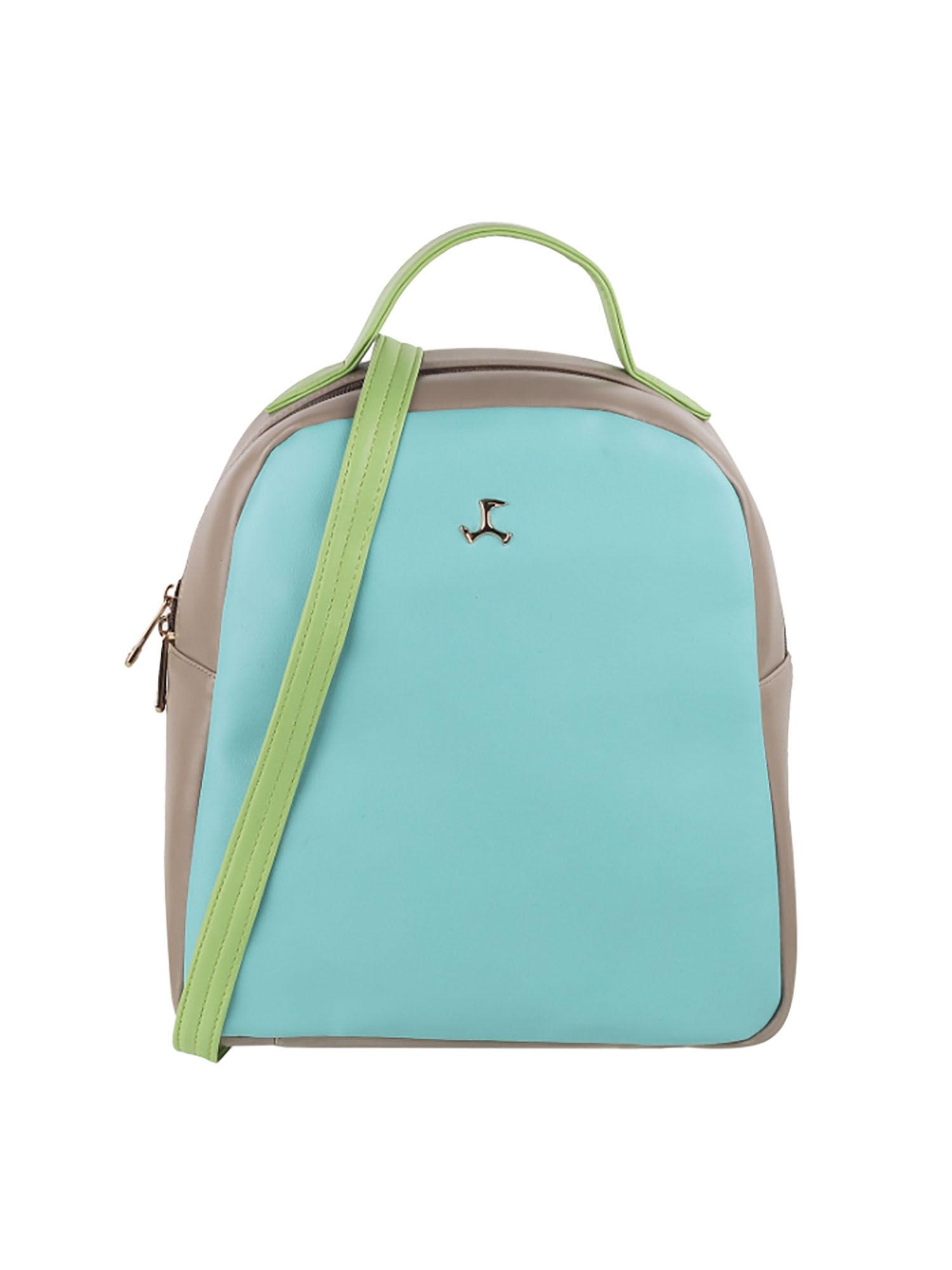 women blue synthetic backpack