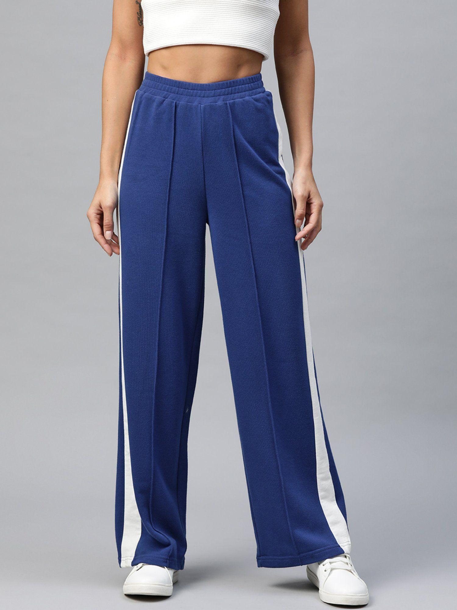 women blue track pants