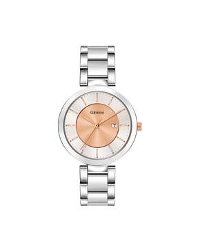 women bns 2481km01 analogue watch with contrast dial