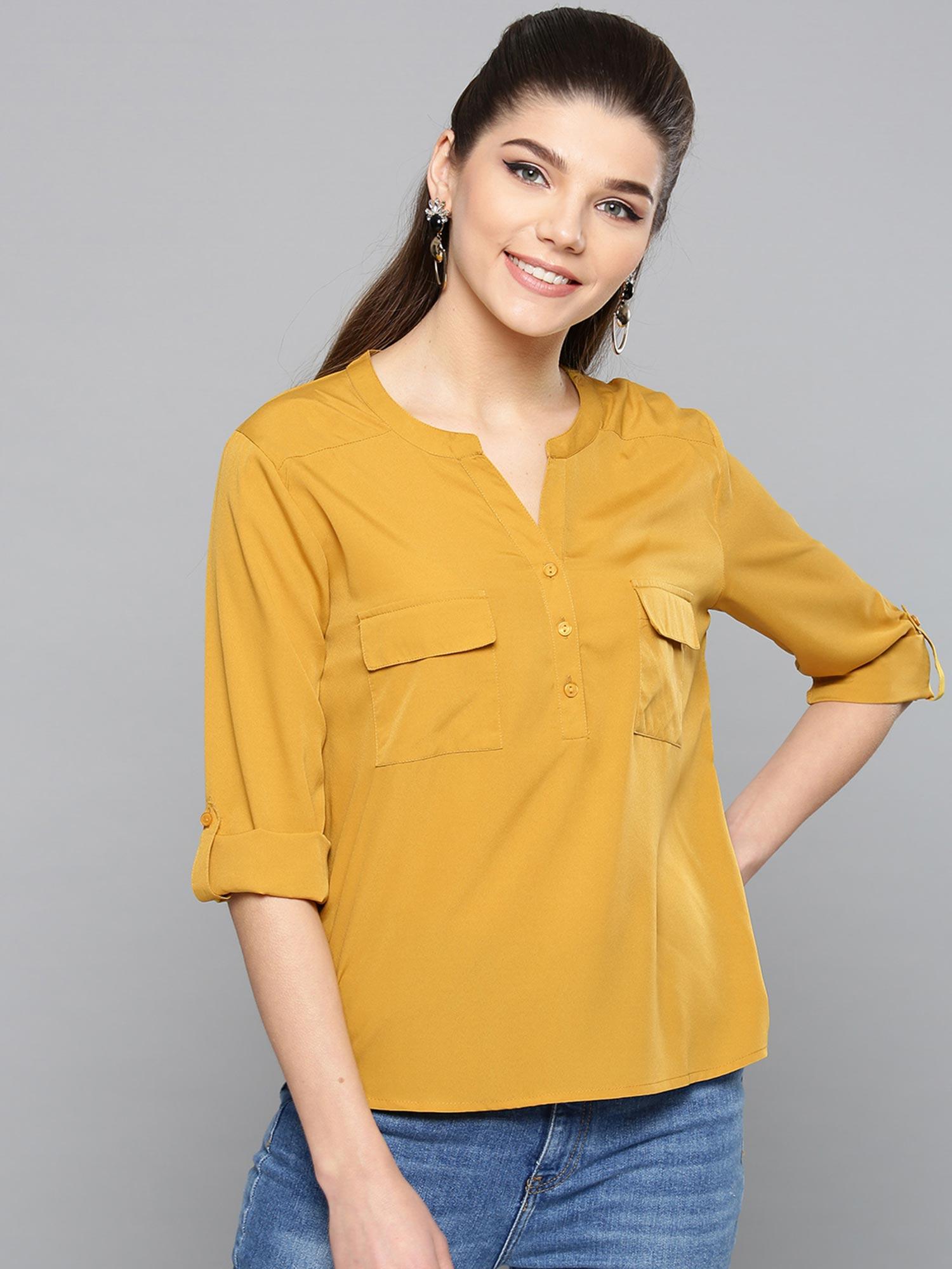 women boat neck three-quarter sleeves solid top