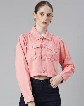 women bomber jacket with flap pockets