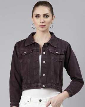 women bomber jacket with flap pockets