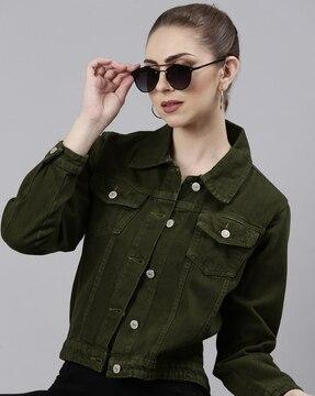 women bomber jacket with flap pockets