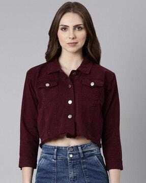 women bomber jacket with flap pockets