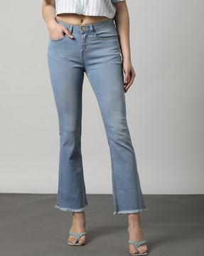 women bootcut high-rise jeans