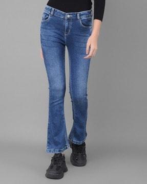 women bootcut jeans with insert pocket