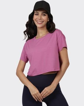 women boxy fit crew-neck t-shirt