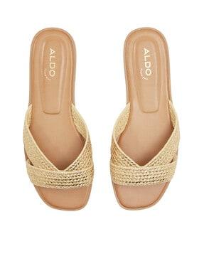 women braided open-toe sandals