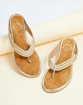 women braided thong-strap sandals