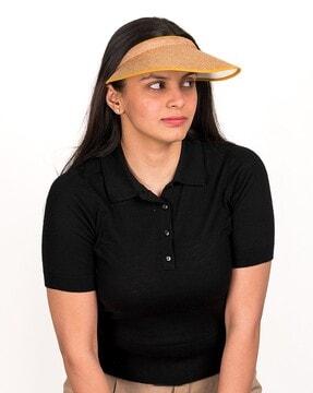 women braided visor hat