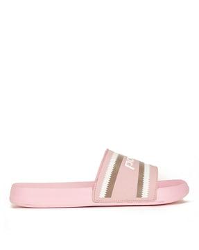 women brand embossed slides