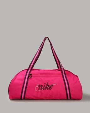 women brand embroidered duffle bag