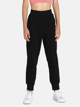 women brand print sweatpants with insert pockets