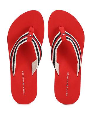 women brand stripe essential flip flops