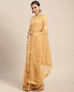 women brasso saree with lace border