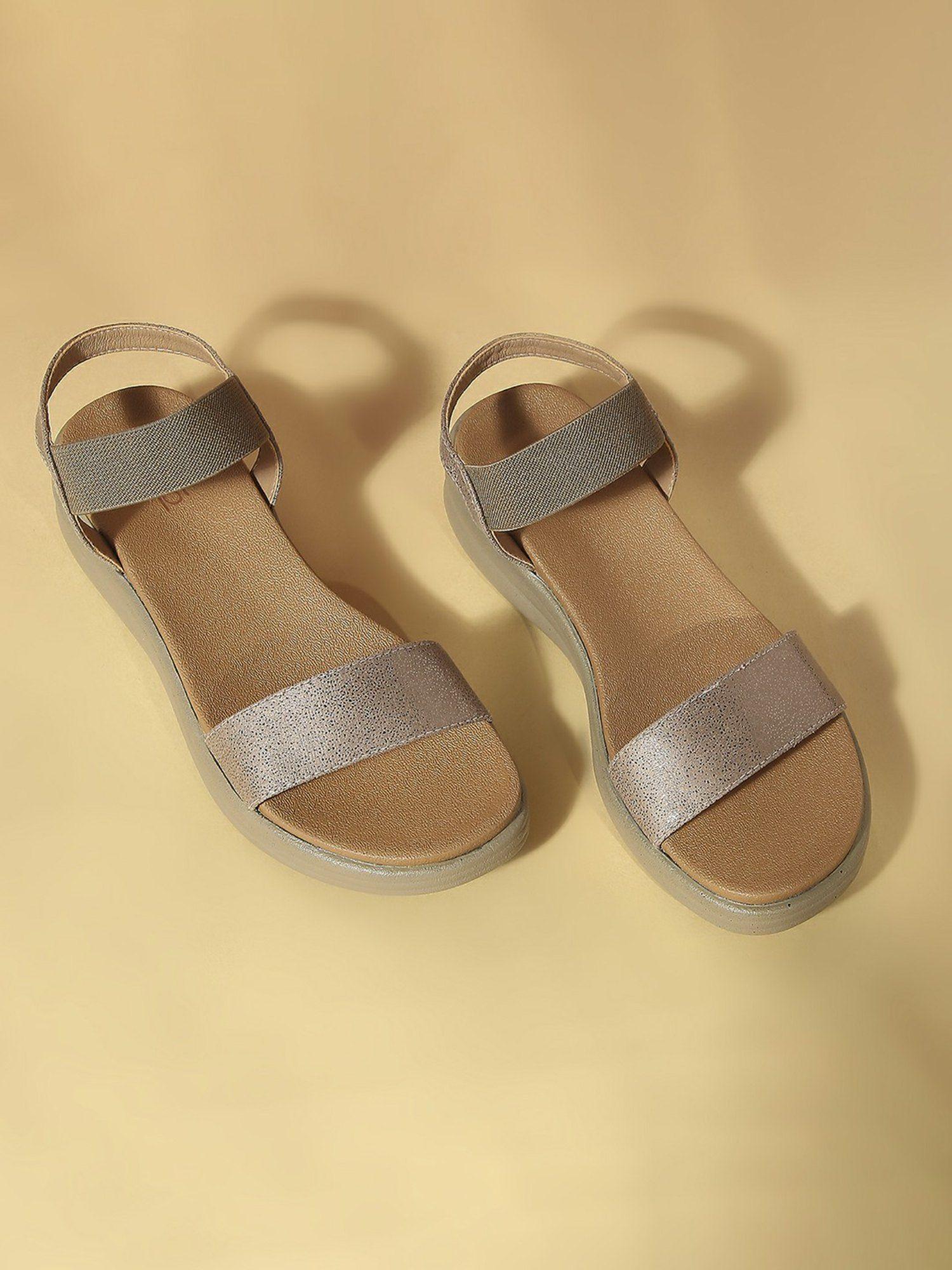 women brown casual platform sandals