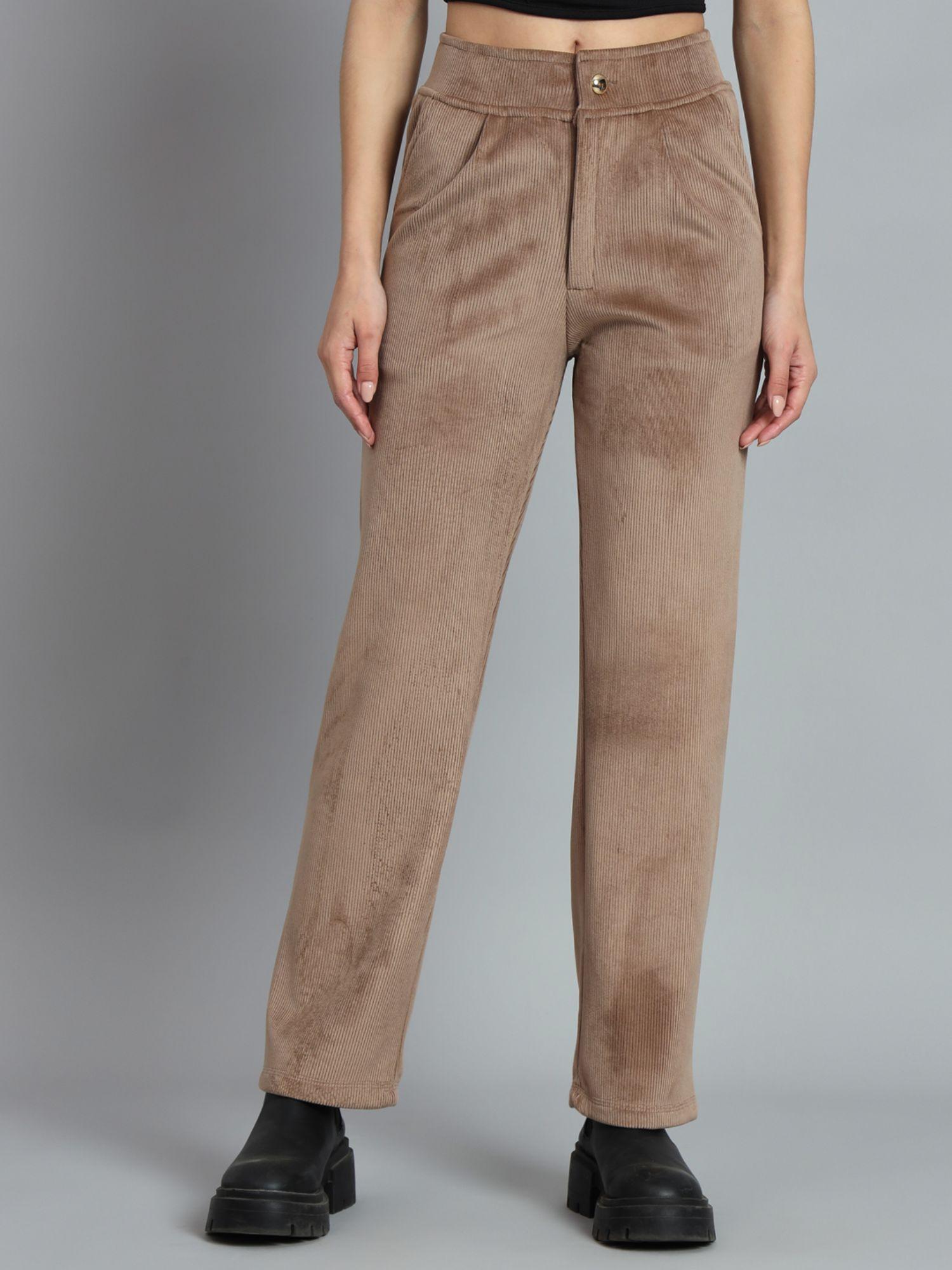 women brown coffee trouser