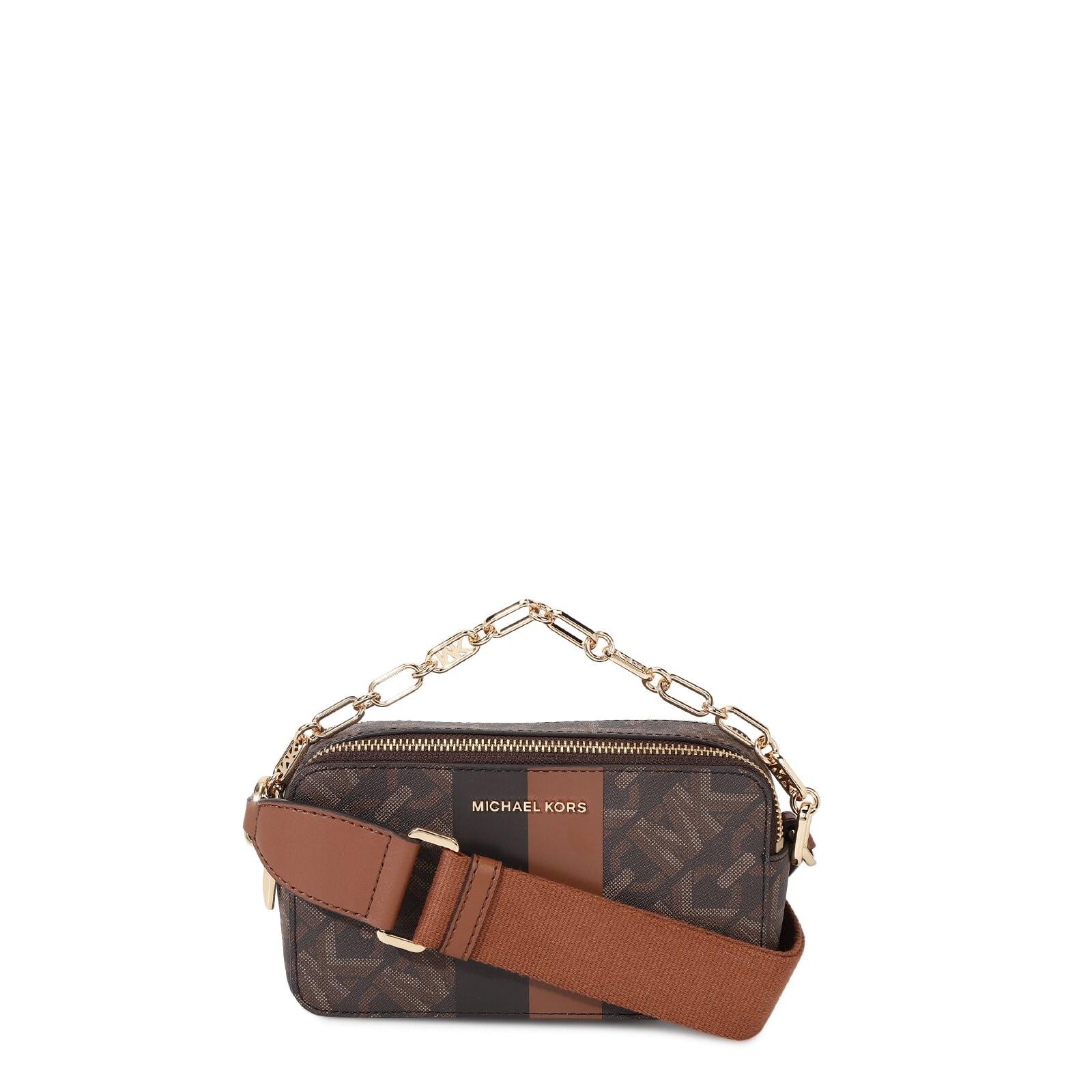 women-brown-empire-signature-logo-stripe-double-zip-camera-crossbody-bag