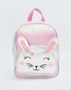 women bunny embroidered backpack
