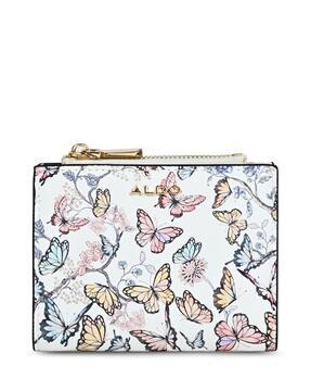 women butterfly print bi-fold wallet