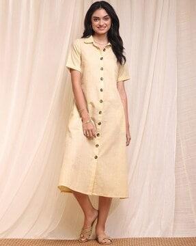 women button-down a-line kurta