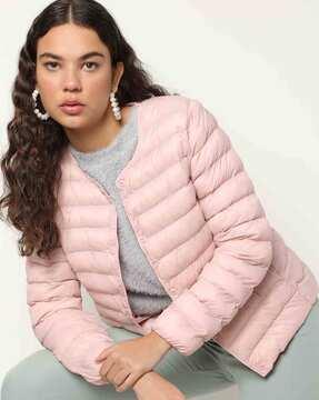 women button-down puffer jacket