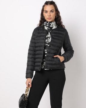 women button-down puffer jacket