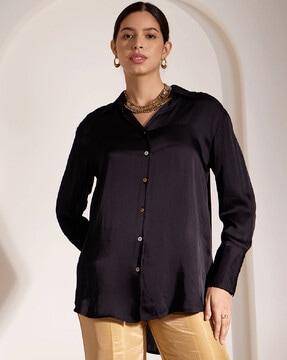 women button-down relaxed fit shirt